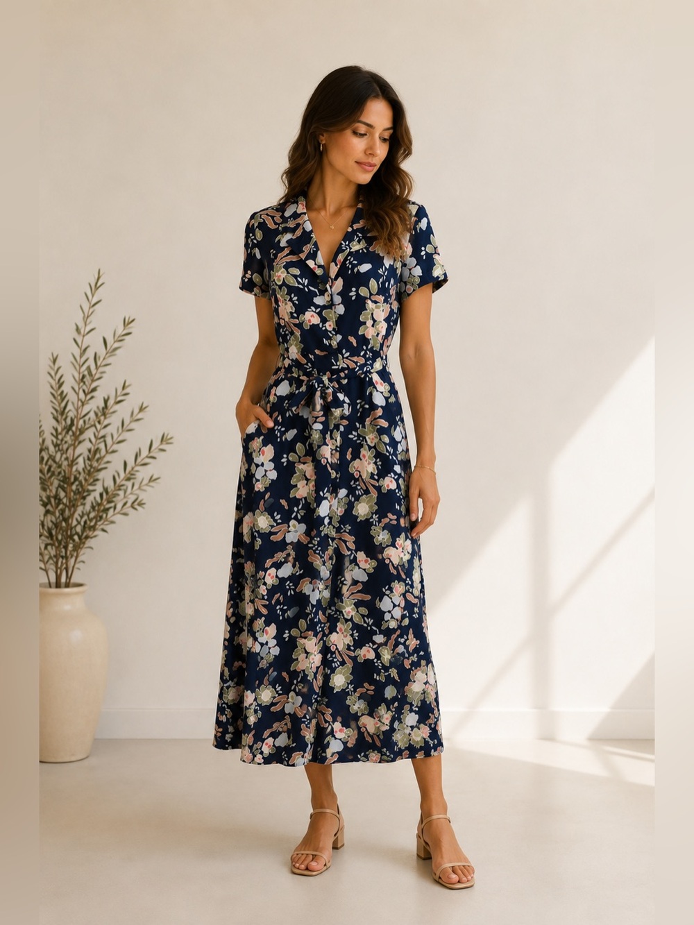 wilfred floral maxi dress size Large